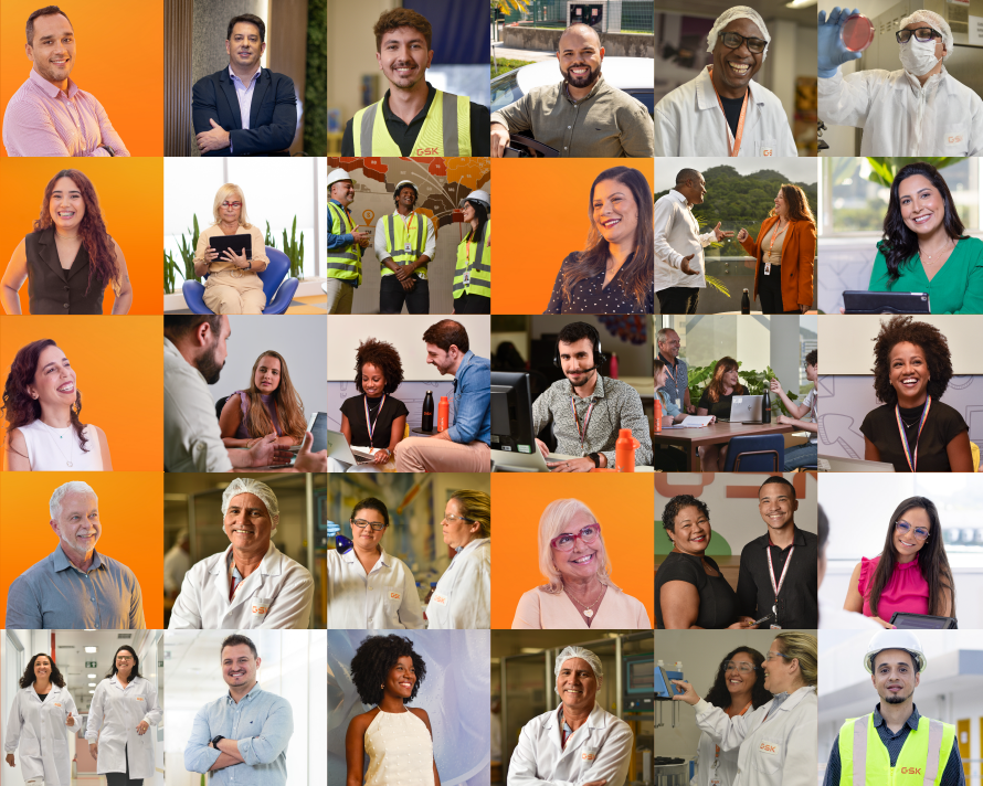 mosaico de funcionários GSK BR