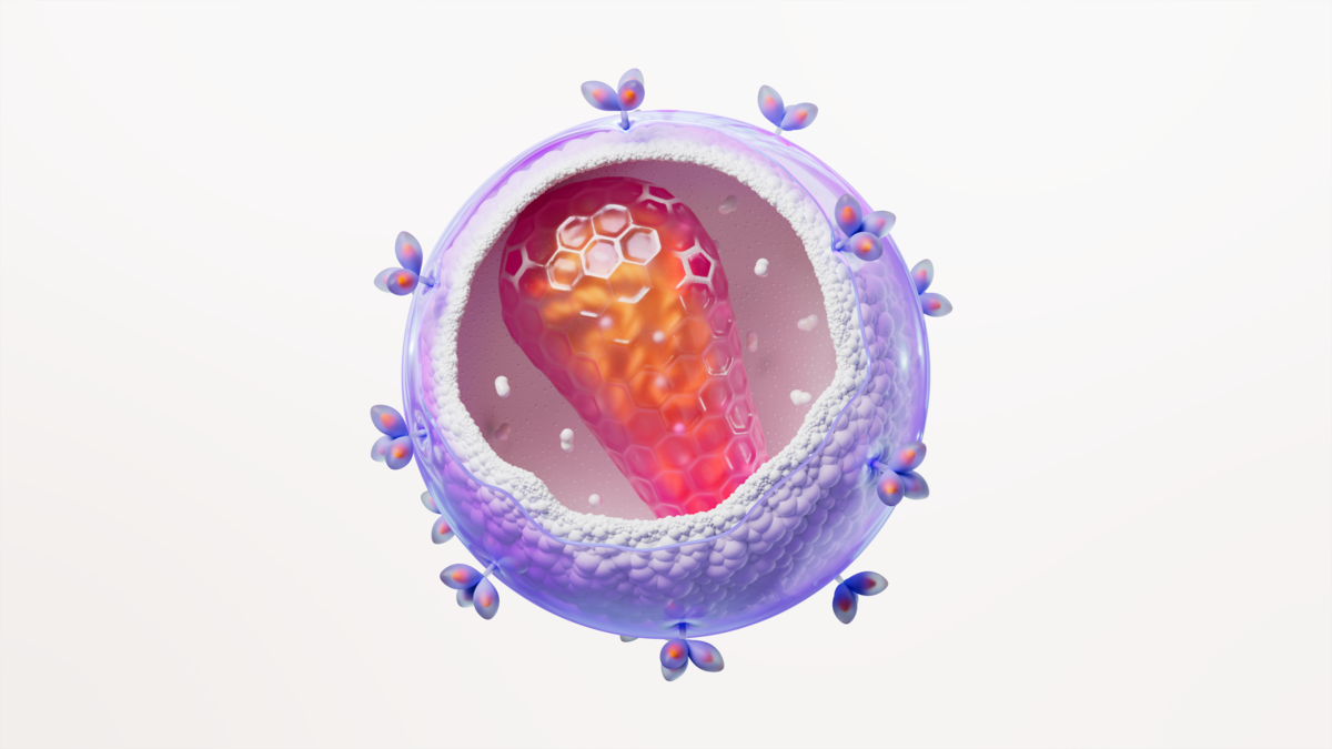 Representação gráfica - vírus HIV