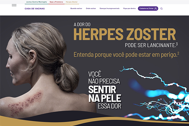 website - casa de vacinas - A dor do Herpers Zoster pode ser lancinante.